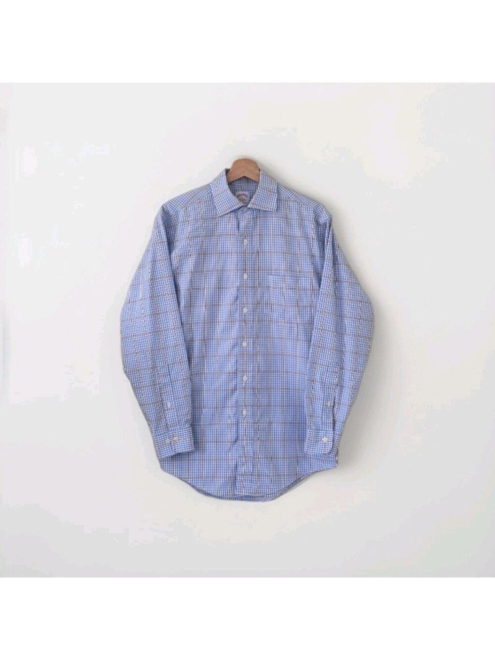 Brooks Brothers Traditional Fit Non Iron Shirt S Plaid All Cotton Office Travel